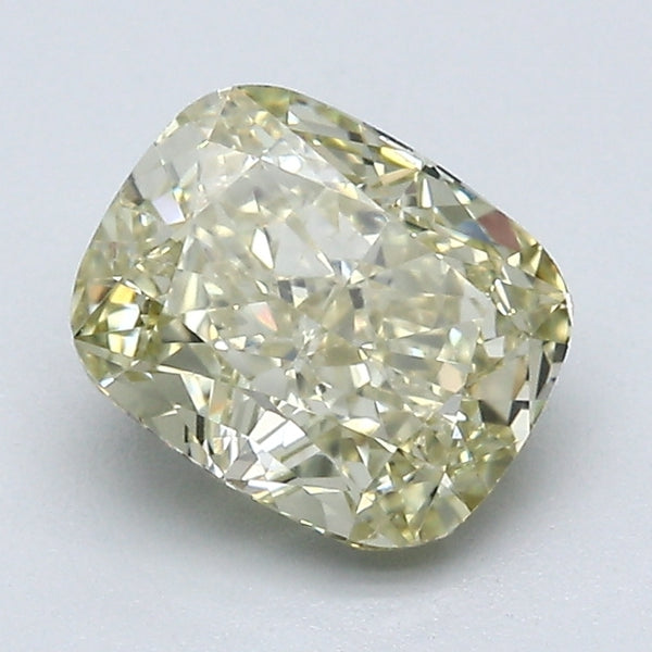 1.53 Carat Cushion Brilliant Diamond color Fancy Light Brownish Greenish Yellow Clarity VS2, natural diamonds, precious stones, engagement diamonds