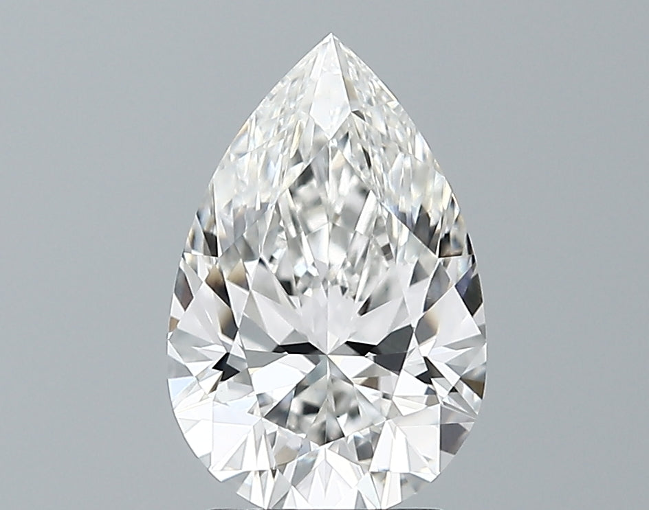 Lab-Grown 2.01 Carat Pear Shape Diamond color G Clarity VS1 With GIA Certificate, precious stones, engagement diamonds