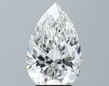 Lab-Grown 3.47 Carat Pear Shape Diamond color G Clarity VS2 With GIA Certificate, precious stones, engagement diamonds