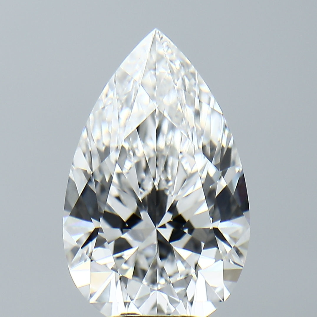Lab-Grown 5.08 Carat Pear Shape Diamond color E Clarity VVS2, precious stones, engagement diamonds