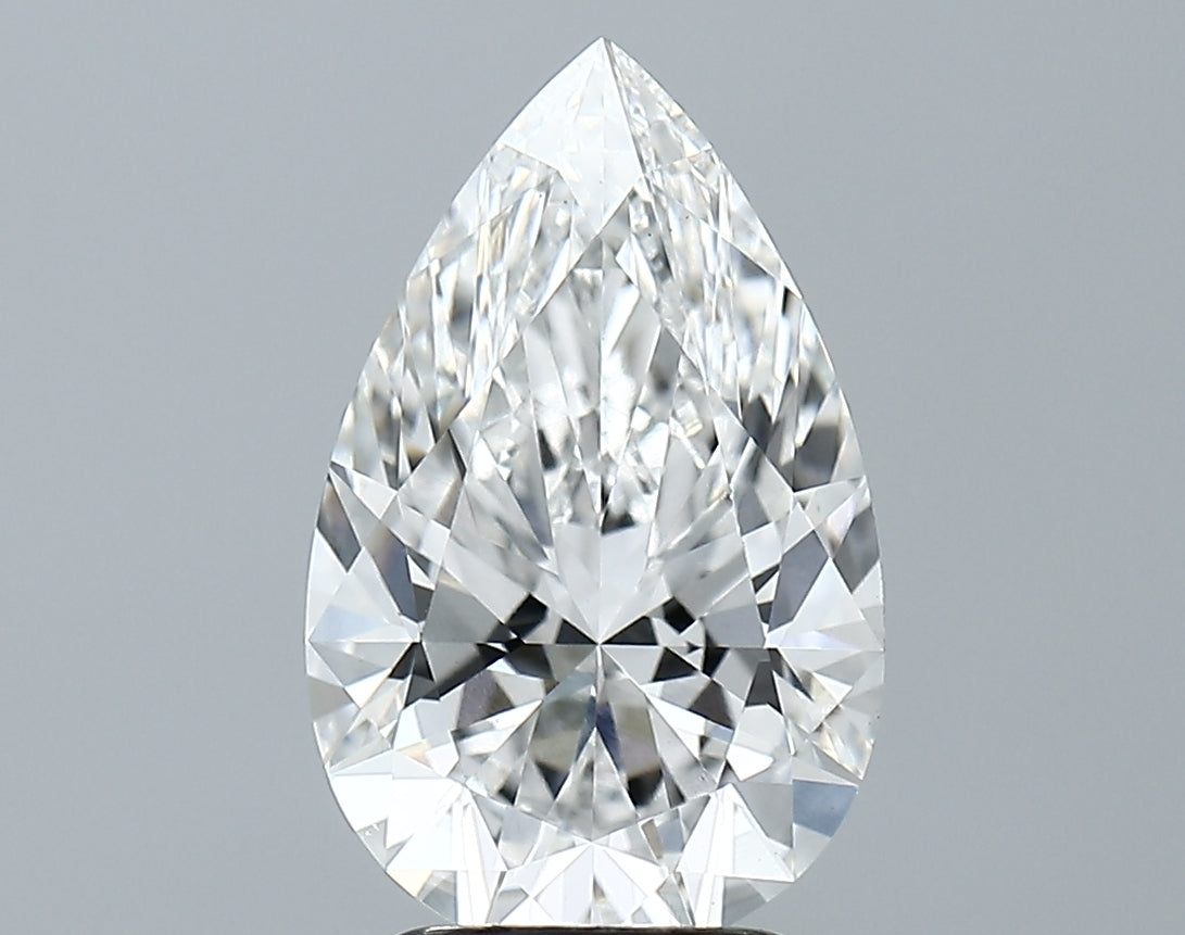 Lab-Grown 2.83 Carat Pear Shape Diamond color E Clarity VS1, precious stones, engagement diamonds