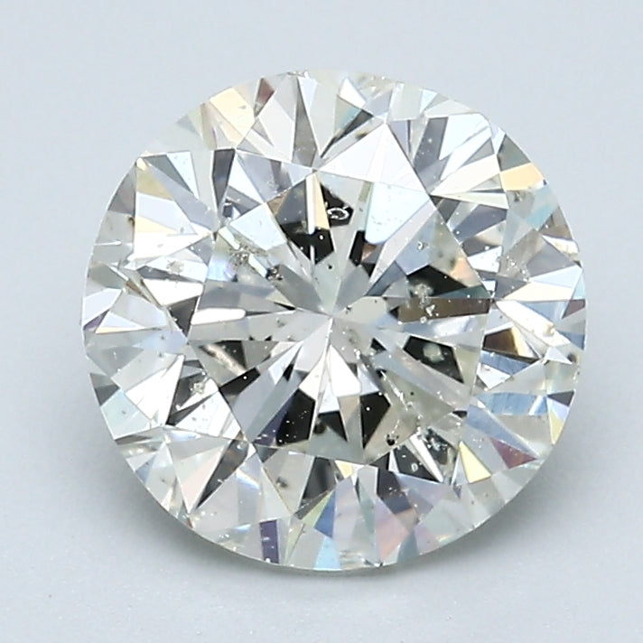 2.09 Carat Round Brilliant Diamond color J Clarity I1, natural diamonds, precious stones, engagement diamonds