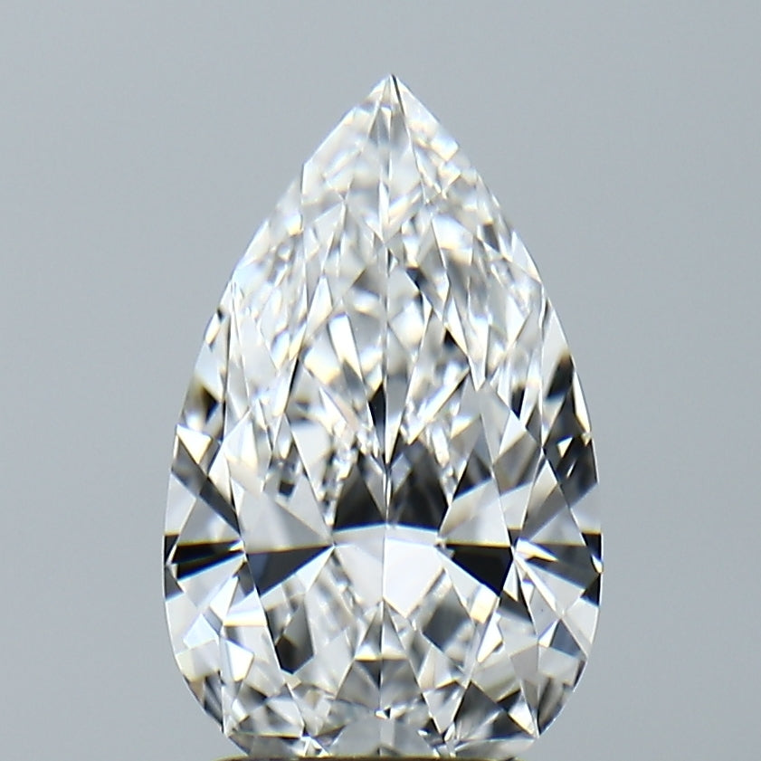 Lab-Grown 2.08 Carat Pear Shape Diamond color D Clarity VVS2, precious stones, engagement diamonds