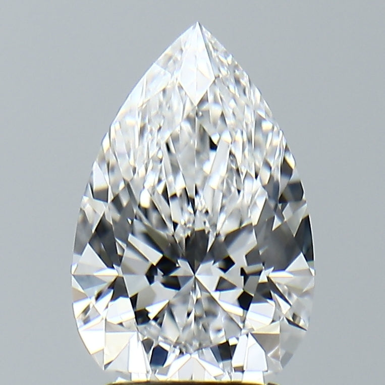 Lab-Grown 2.21 Carat Pear Shape Diamond color D Clarity VVS2, precious stones, engagement diamonds