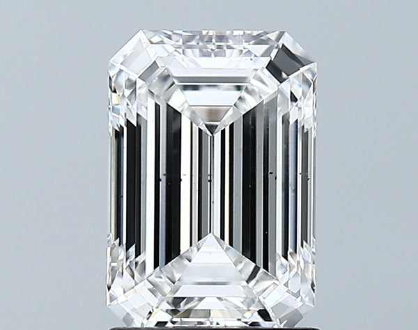 Lab-Grown 1.71 Carat Emerald Cut Diamond color E Clarity SI1 With GIA Certificate, precious stones, engagement diamonds