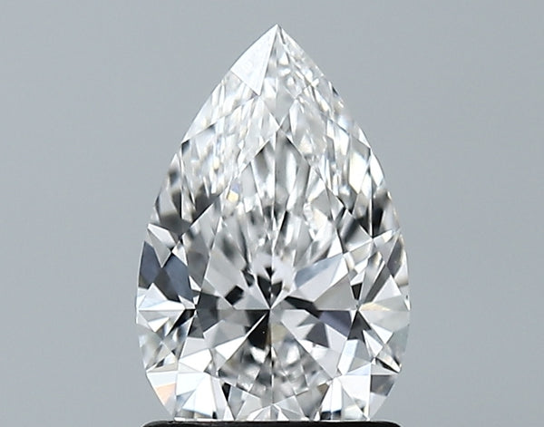 Lab-Grown 1.24 Carat Pear Shape Diamond color E Clarity VVS2 With GIA Certificate, precious stones, engagement diamonds