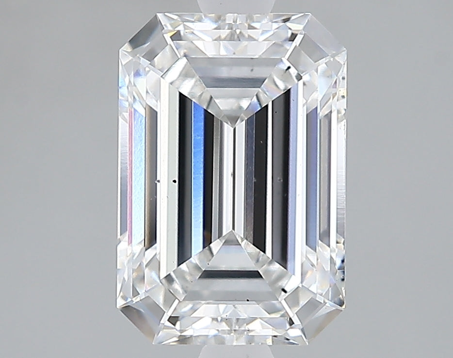 Lab-Grown 2.12 Carat Emerald Cut Diamond color F Clarity SI1 With GIA Certificate, precious stones, engagement diamonds