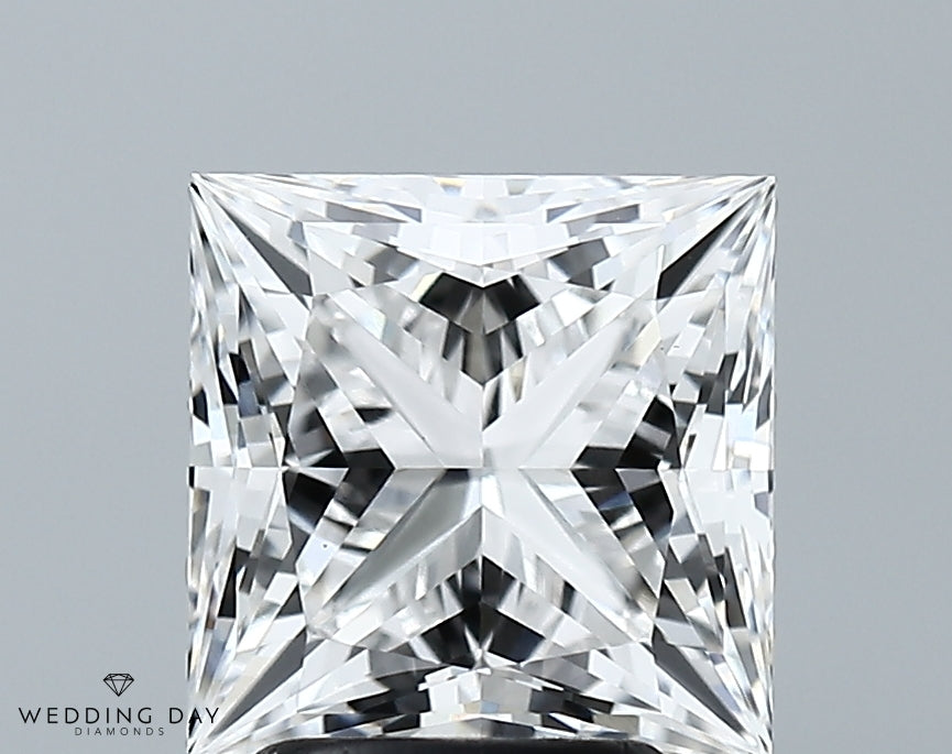 Lab-Grown 3.15 Carat Princess Cut Diamond color E Clarity VVS2, precious stones, engagement diamonds