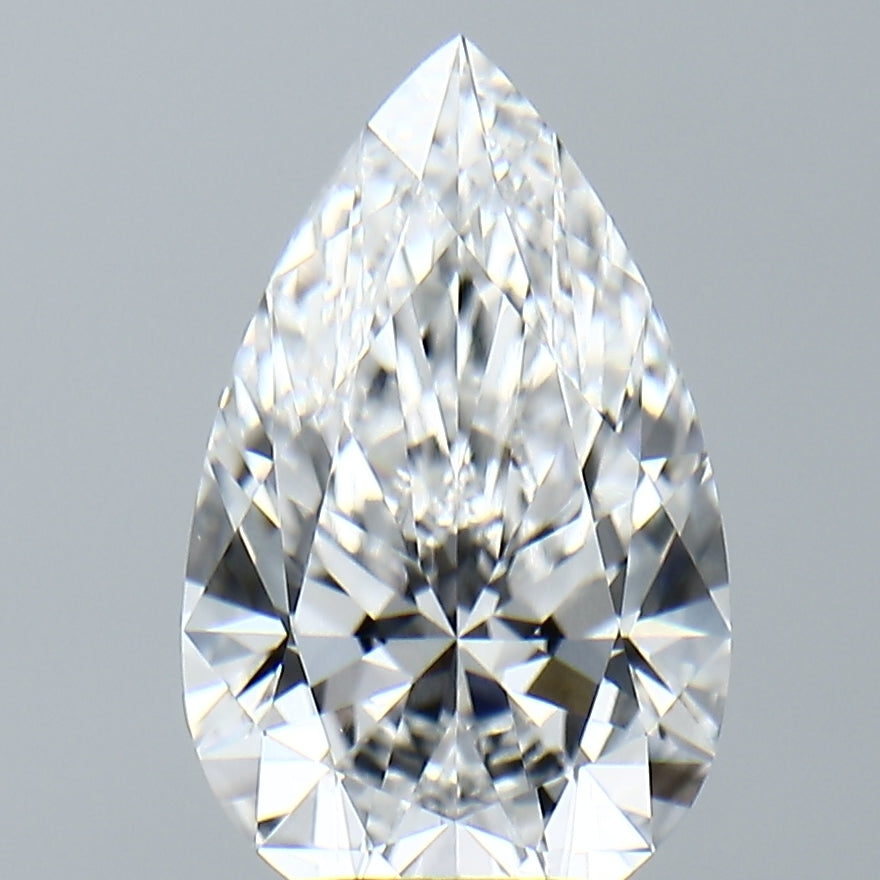 Lab-Grown 3.23 Carat Pear Shape Diamond color D Clarity VVS2, precious stones, engagement diamonds