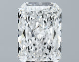 Lab-Grown 4.14 Carat Radiant Cut Diamond color E Clarity VVS2 With GIA Certificate, precious stones, engagement diamonds