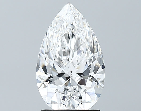 Lab-Grown 1.84 Carat Pear Shape Diamond color D Clarity VS1 With GIA Certificate, precious stones, engagement diamonds