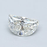 0.53 Carat Half Moon Shape Diamond color I Clarity SI2, natural diamonds, precious stones, engagement diamonds