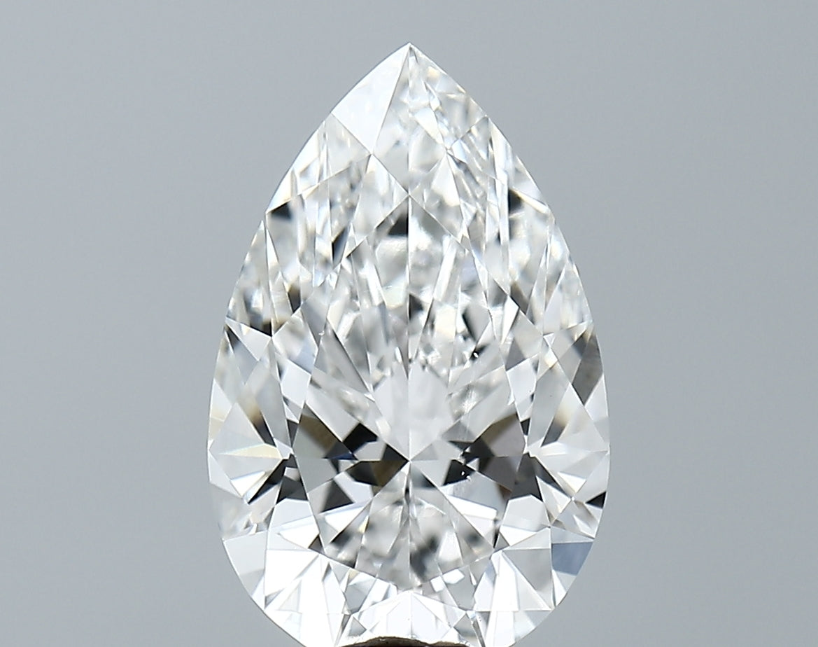 Lab-Grown 3.57 Carat Pear Shape Diamond color E Clarity VVS2, precious stones, engagement diamonds