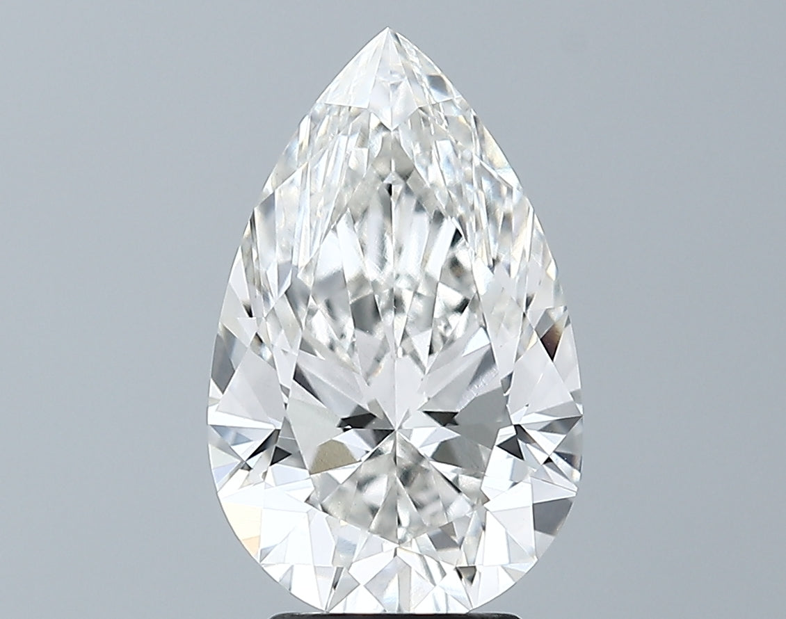 Lab-Grown 3.23 Carat Pear Shape Diamond color G Clarity VVS2 With GIA Certificate, precious stones, engagement diamonds
