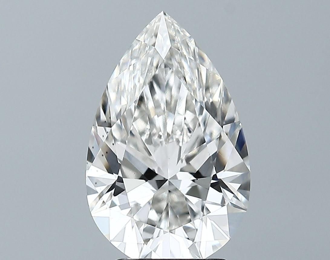 Lab-Grown 3.13 Carat Pear Shape Diamond color G Clarity VS2 With GIA Certificate, precious stones, engagement diamonds