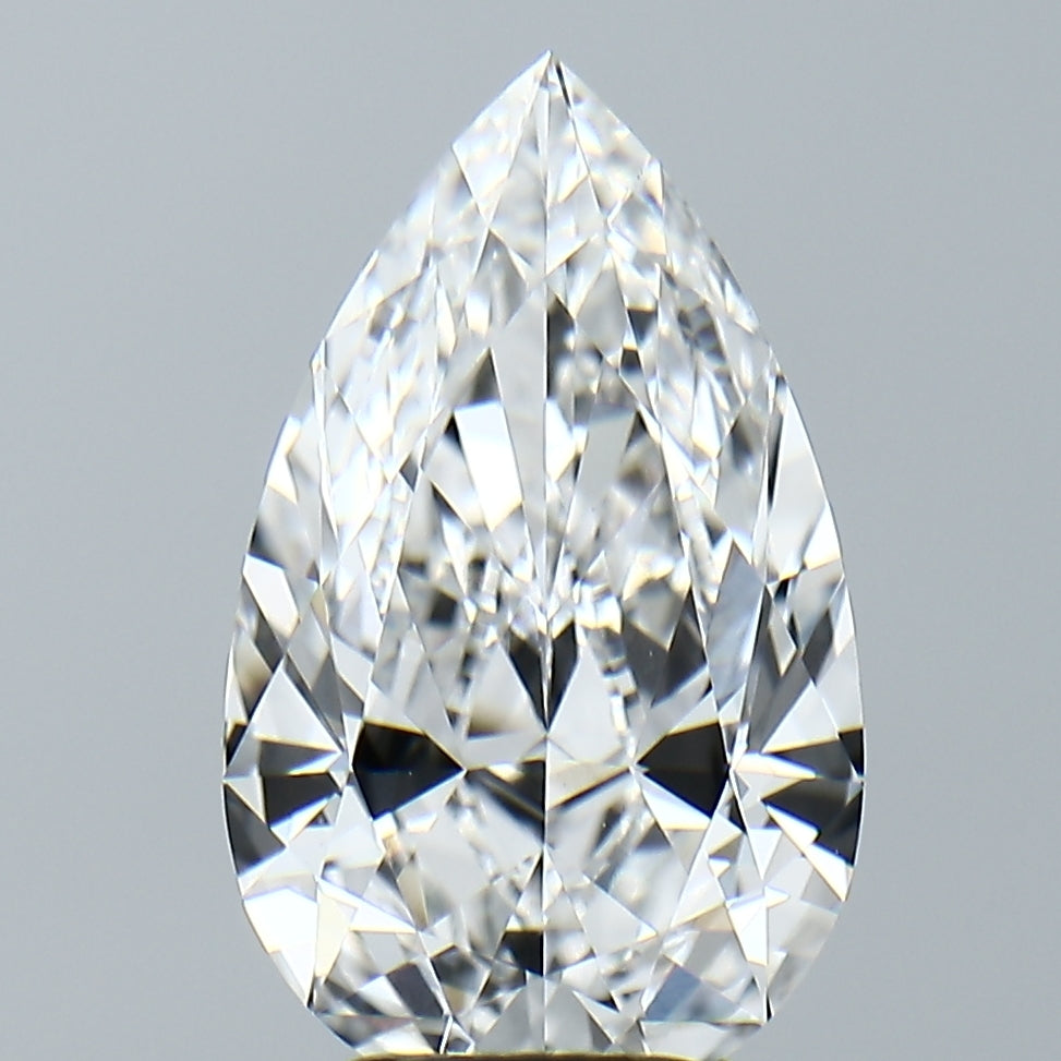 Lab-Grown 3.79 Carat Pear Shape Diamond color D Clarity VVS2, precious stones, engagement diamonds