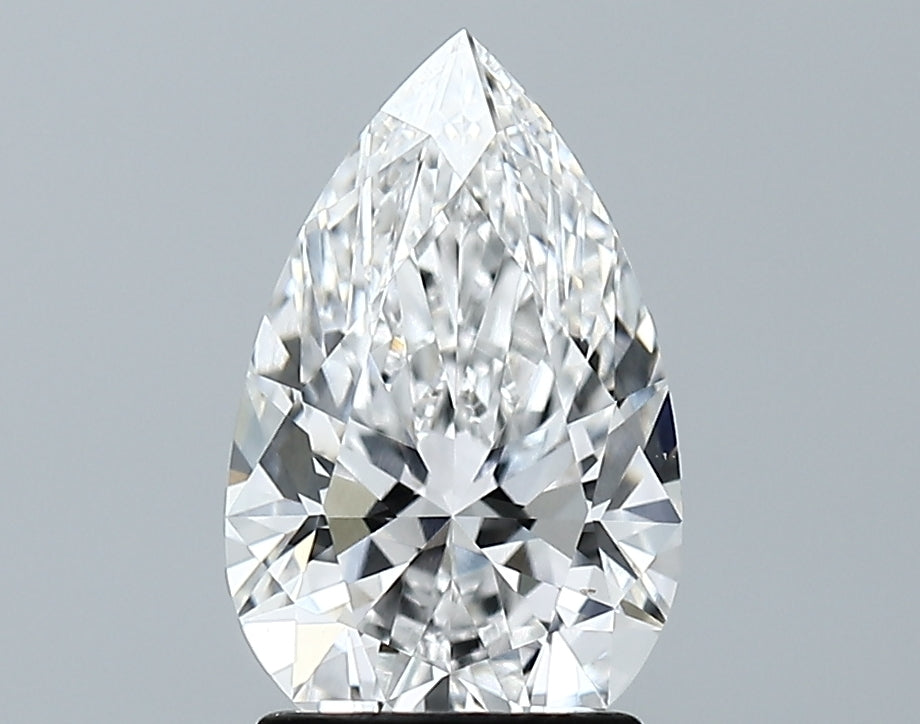 Lab-Grown 1.87 Carat Pear Shape Diamond color E Clarity VVS2 With GIA Certificate, precious stones, engagement diamonds