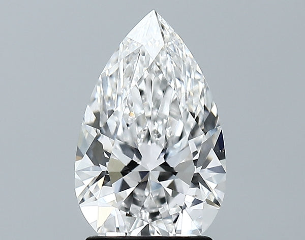 Lab-Grown 1.87 Carat Pear Shape Diamond color E Clarity VVS2 With GIA Certificate, precious stones, engagement diamonds