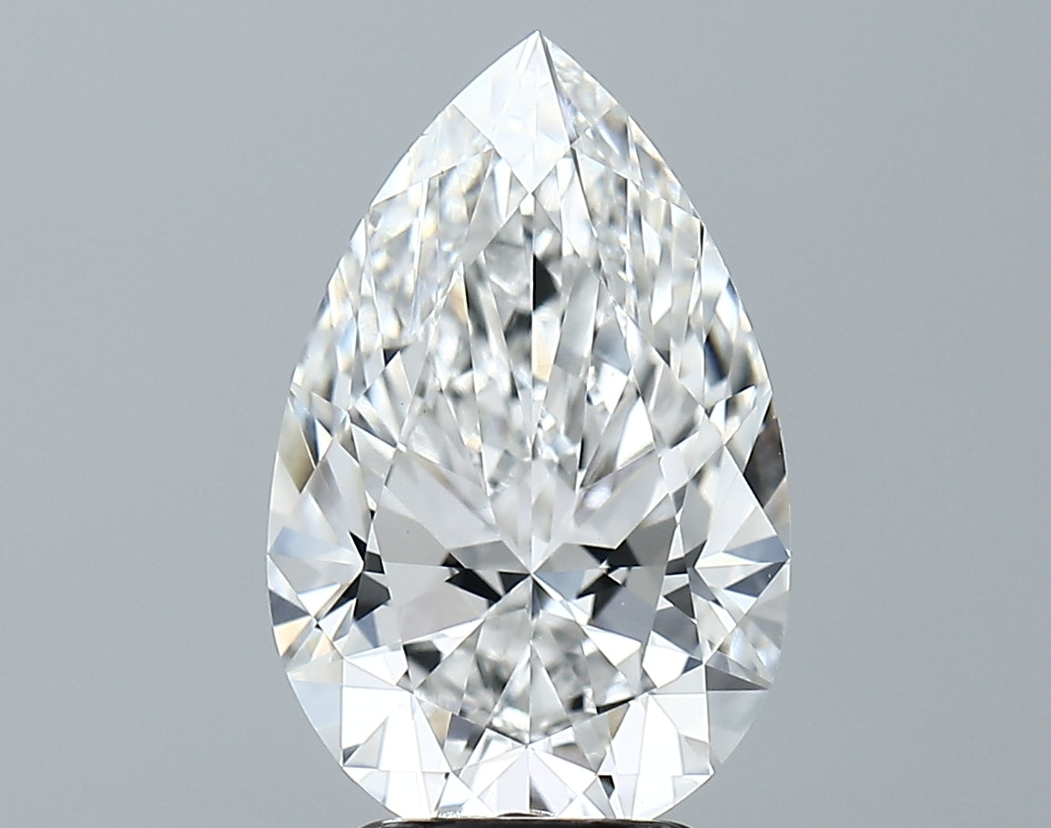 Lab-Grown 3.63 Carat Pear Shape Diamond color D Clarity VVS2, precious stones, engagement diamonds