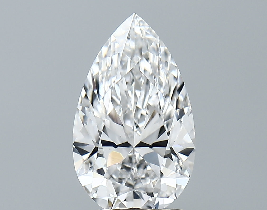 Lab-Grown 2.02 Carat Pear Shape Diamond color D Clarity VVS2, precious stones, engagement diamonds