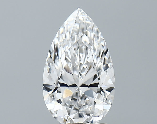 Lab-Grown 2.02 Carat Pear Shape Diamond color D Clarity VVS2, precious stones, engagement diamonds