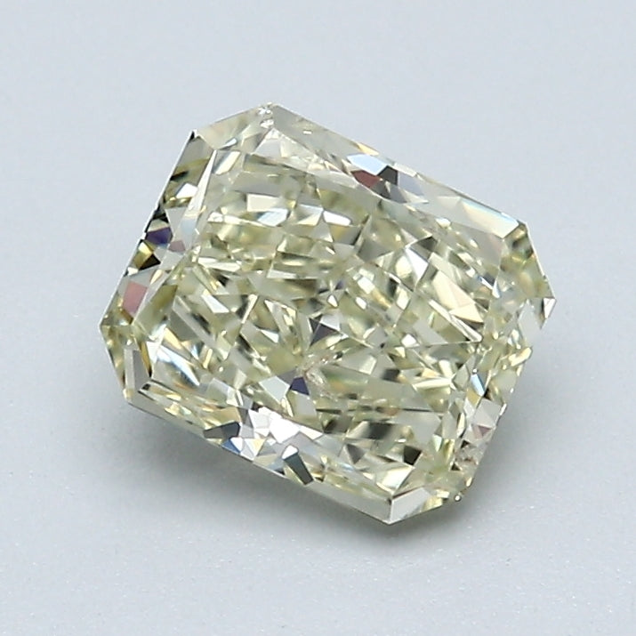 1.11 Carat Radiant Cut Natural Mined Diamond Fancy Light Brownish Greenish Yellow Color SI2 Clarity With GIA Certificate, natural diamonds, precious stones, engagement diamonds