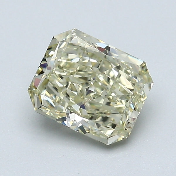 1.11 Carat Radiant Cut Natural Mined Diamond Fancy Light Brownish Greenish Yellow Color SI2 Clarity With GIA Certificate, natural diamonds, precious stones, engagement diamonds