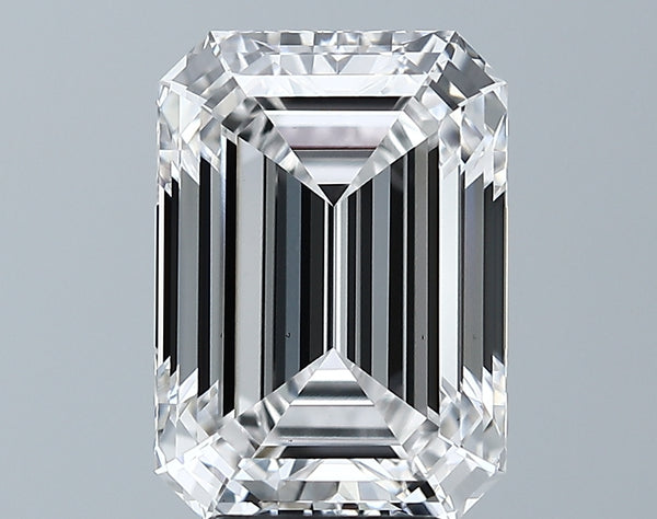 Lab-Grown 5.15 Carat Emerald Cut Diamond color E Clarity VS2 With GIA Certificate, precious stones, engagement diamonds