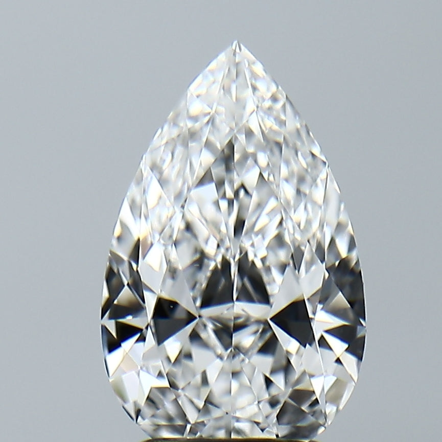 Lab-Grown 2.44 Carat Pear Shape Diamond color E Clarity VVS2, precious stones, engagement diamonds