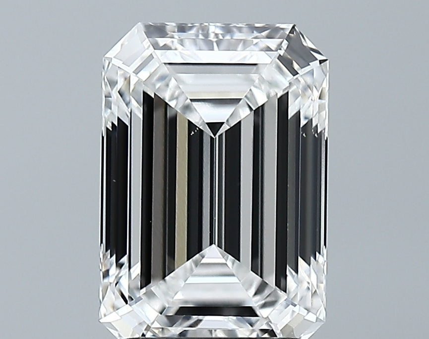 Lab-Grown 2.01 Carat Emerald Cut Diamond color E Clarity VVS2, precious stones, engagement diamonds