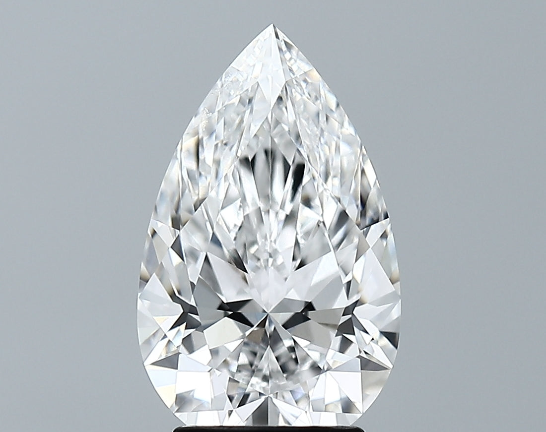 Lab-Grown 2.95 Carat Pear Shape Diamond color D Clarity VVS2 With GIA Certificate, precious stones, engagement diamonds