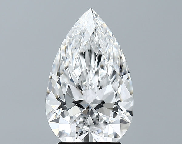 Lab-Grown 2.95 Carat Pear Shape Diamond color D Clarity VVS2 With GIA Certificate, precious stones, engagement diamonds