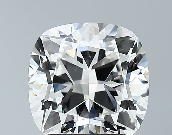 Lab-Grown 2.39 Carat Cushion Brilliant Diamond color F Clarity VVS2, precious stones, engagement diamonds