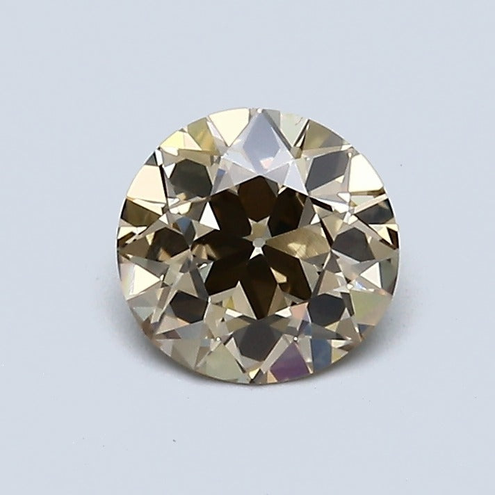 0.76 Ct Old European Cut Diamond Loose FANCY LIGHT BROWNISH YELLOW-VS2 Conflict-Free GIA Certified, natural diamonds, precious stones, engagement diamonds