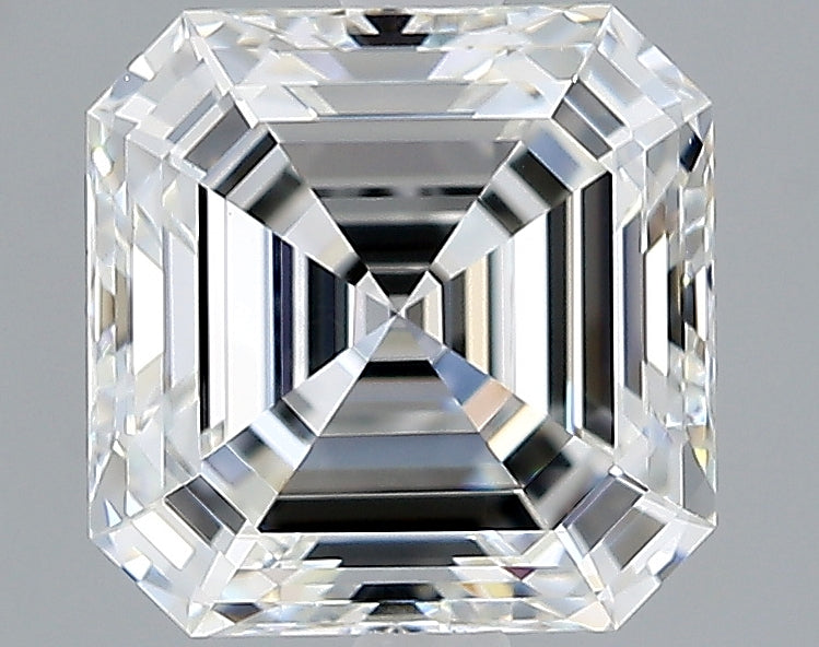 Lab-Grown 2.07 Carat Asscher Cut Diamond color F Clarity VVS2, precious stones, engagement diamonds
