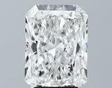 Lab-Grown 3.74 Carat Radiant Cut Diamond color E Clarity VVS2 With GIA Certificate, precious stones, engagement diamonds