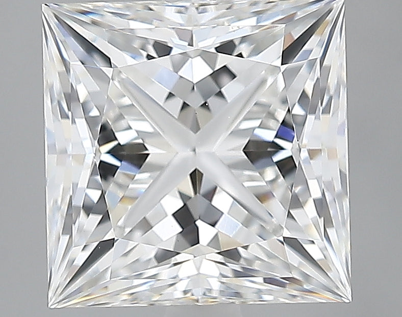 Lab-Grown 2.63 Carat Princess Cut Diamond color E Clarity VVS2, precious stones, engagement diamonds