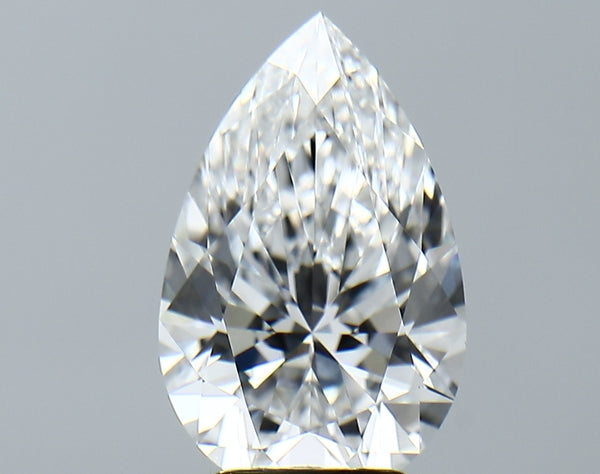 Lab-Grown 3.52 Carat Pear Shape Diamond color E Clarity VVS2 With GIA Certificate, precious stones, engagement diamonds