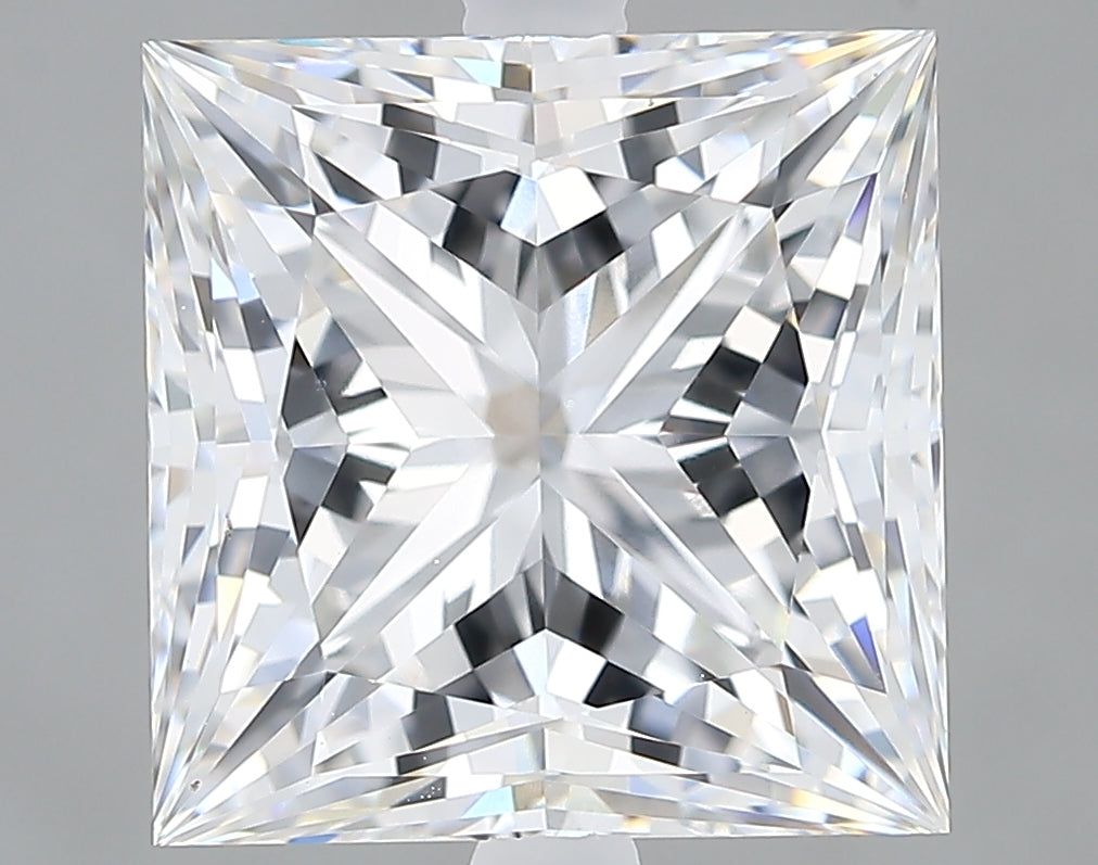 Lab-Grown 5.09 Carat Princess Cut Diamond color E Clarity VVS2 With GIA Certificate, precious stones, engagement diamonds