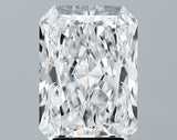 Lab-Grown 3.77 Carat Radiant Cut Diamond color E Clarity VVS2 With GIA Certificate, precious stones, engagement diamonds