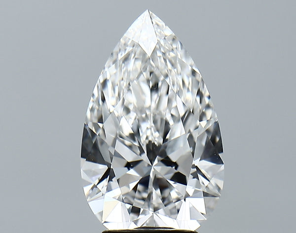 Lab-Grown 3.39 Carat Pear Shape Diamond color E Clarity VVS2, precious stones, engagement diamonds
