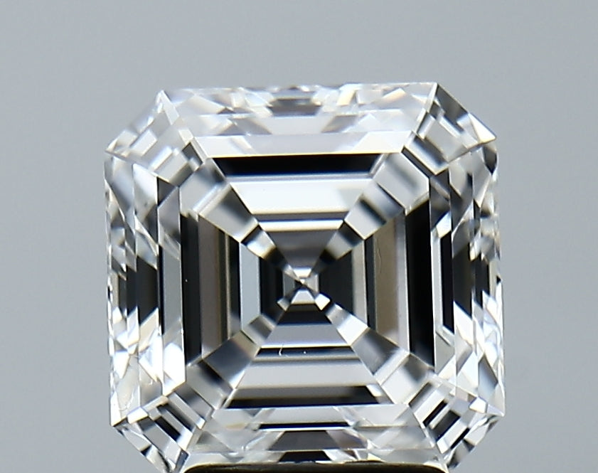 Lab-Grown 3.20 Carat Asscher Cut Diamond color E Clarity VVS2, precious stones, engagement diamonds