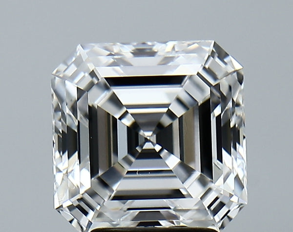 Lab-Grown 3.20 Carat Asscher Cut Diamond color E Clarity VVS2, precious stones, engagement diamonds