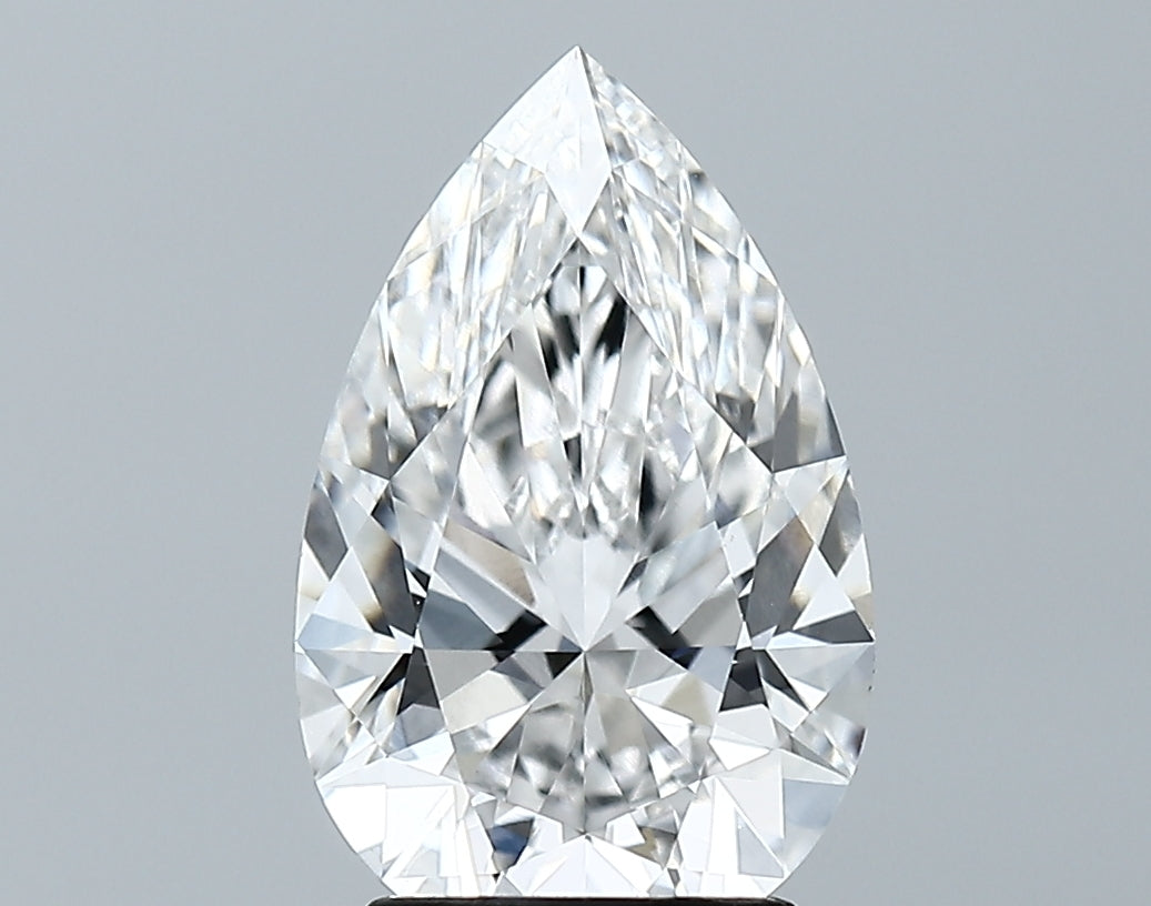 Lab-Grown 2.69 Carat Pear Shape Diamond color E Clarity VVS2 With GIA Certificate, precious stones, engagement diamonds