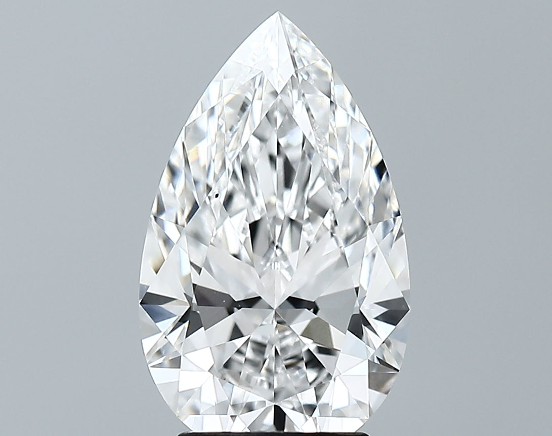 Lab-Grown 3.05 Carat Pear Shape Diamond color D Clarity VVS2 With GIA Certificate, precious stones, engagement diamonds