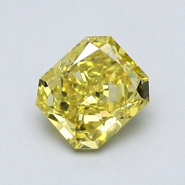 0.77 Carat Radiant Cut Natural Mined Diamond Fancy Intense Fancy Yellow Color VS1 Clarity With GIA Certificate, natural diamonds, precious stones, engagement diamonds