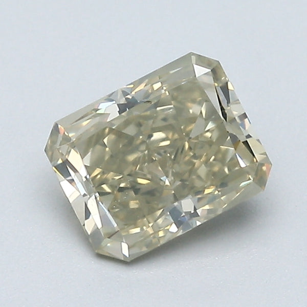 1.04 Carat Radiant Cut Natural Mined Diamond Fancy Light Brownish Greenish Yellow Color SI1 Clarity With GIA Certificate, natural diamonds, precious stones, engagement diamonds