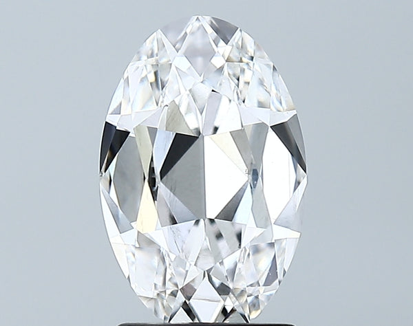 Lab-Grown 2.10 Carat Antique Oval Shape Diamond color E Clarity VS2 With GIA Certificate, precious stones, engagement diamonds