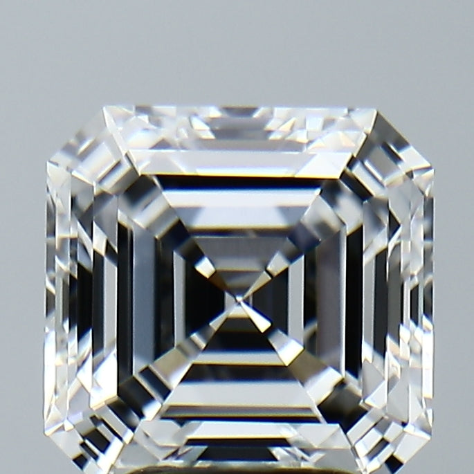 Lab-Grown 3.07 Carat Asscher Cut Diamond color E Clarity VVS2, precious stones, engagement diamonds