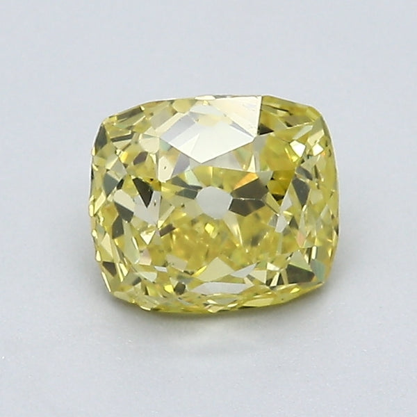 1.13 Carat Cushion Brilliant Natural Mined Diamond Fancy Vivid  Yellow Color SI1 Clarity With GIA Certificate, natural diamonds, precious stones, engagement diamonds